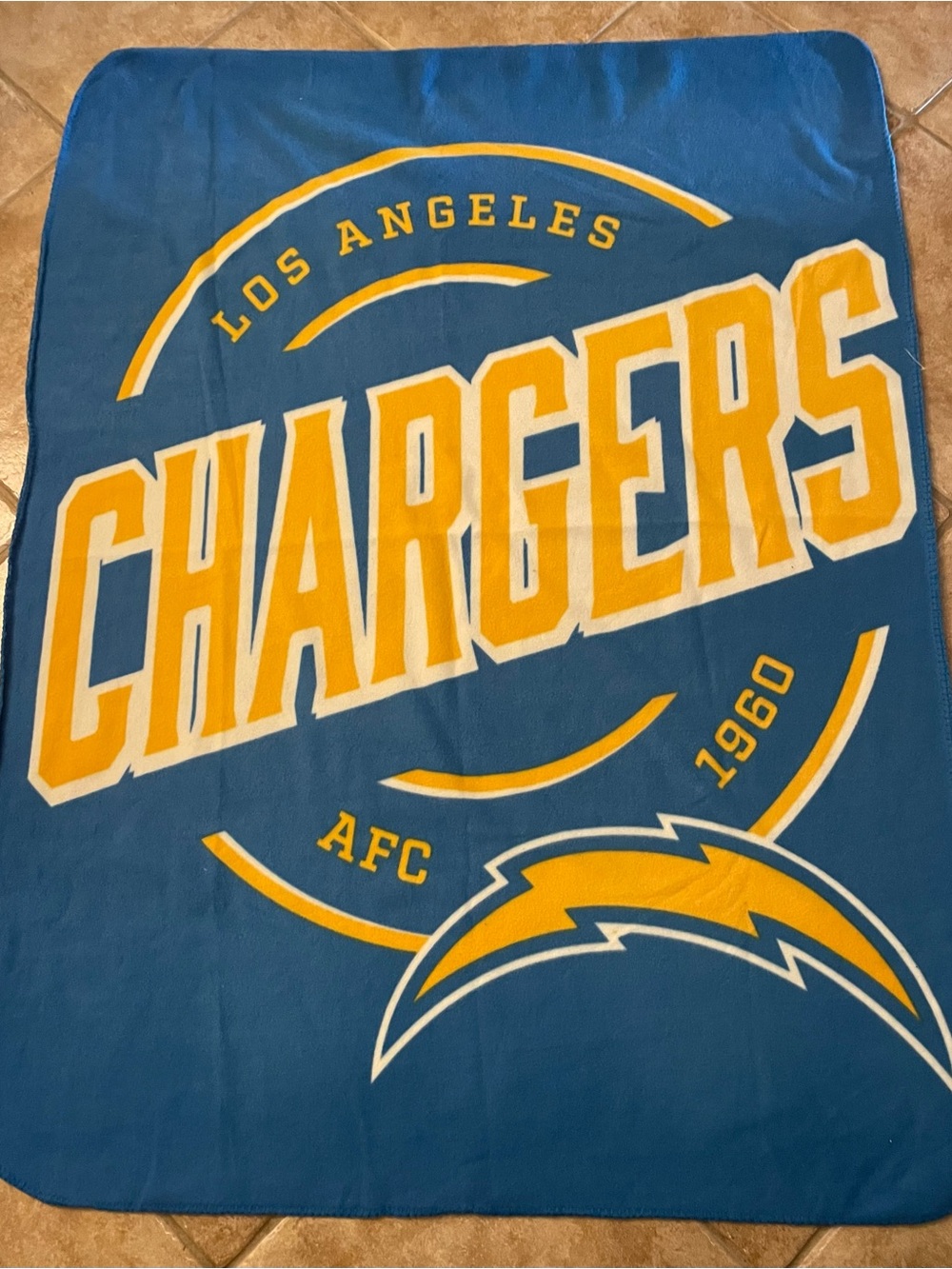 Plush Throw Blanket in Blue & Gold